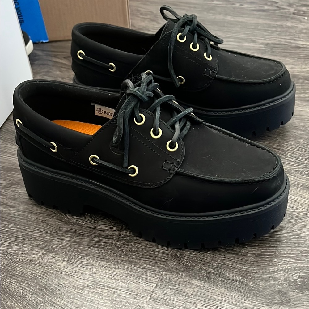 New timberland platform boat shoes